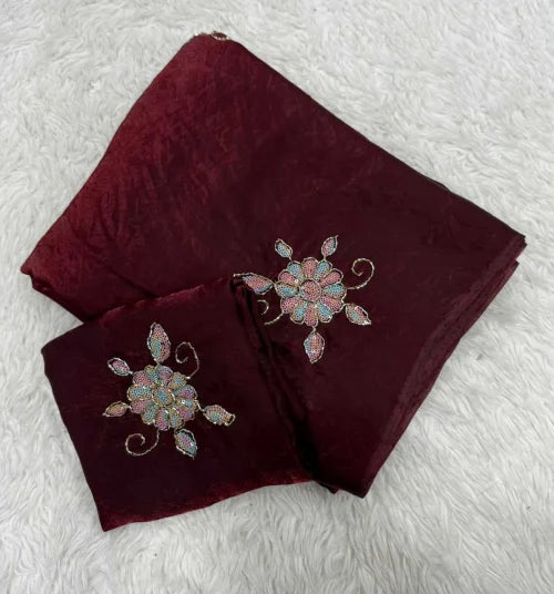Ishita Space Silk Soft Saree