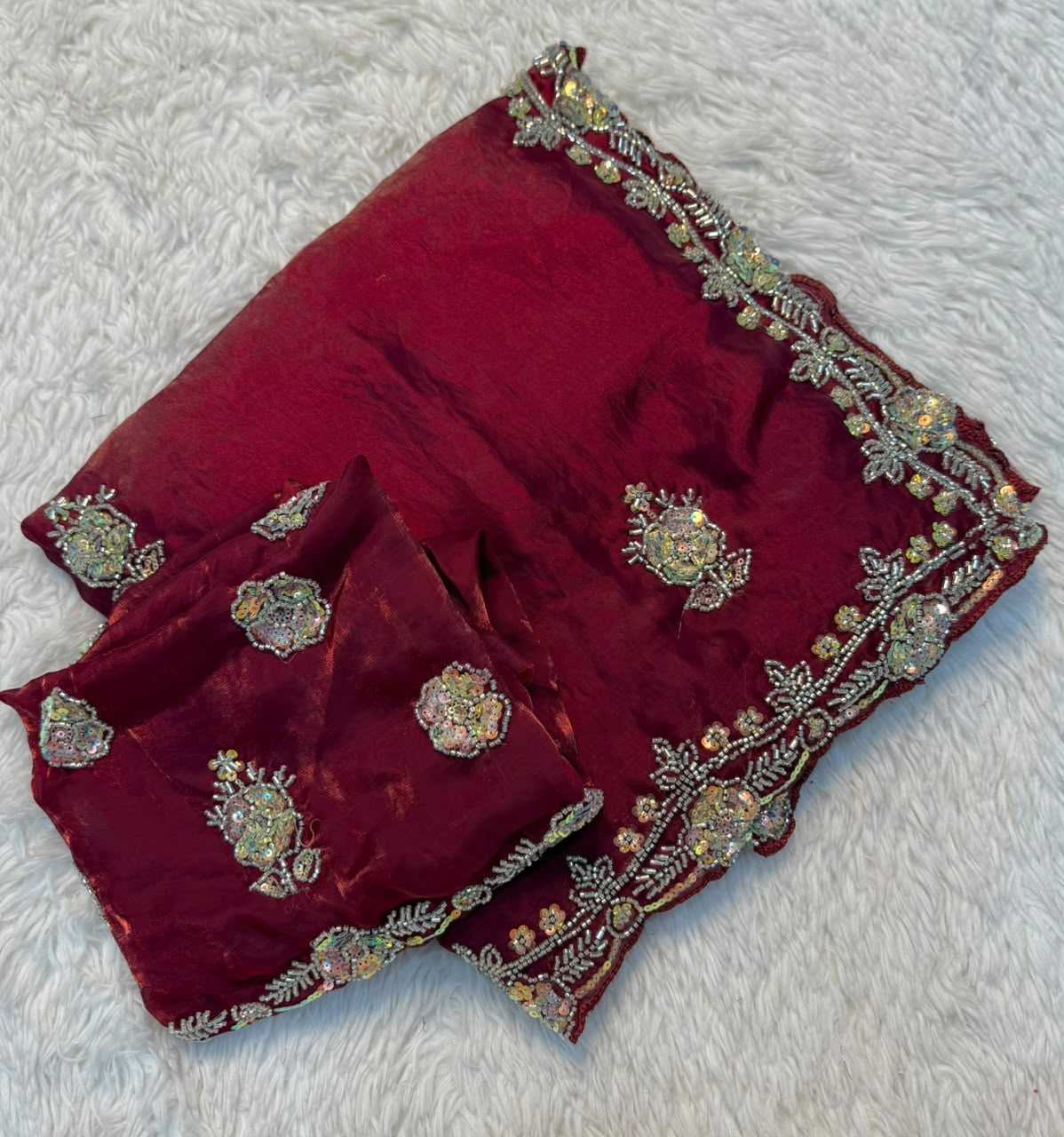 Janhvi Space Silk Party Wear Saree