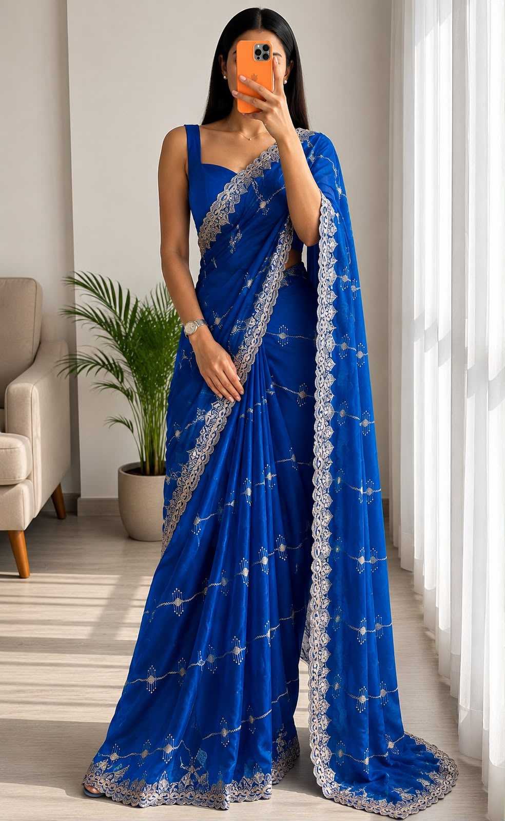 Jayanika Space Silk Zari Border Saree