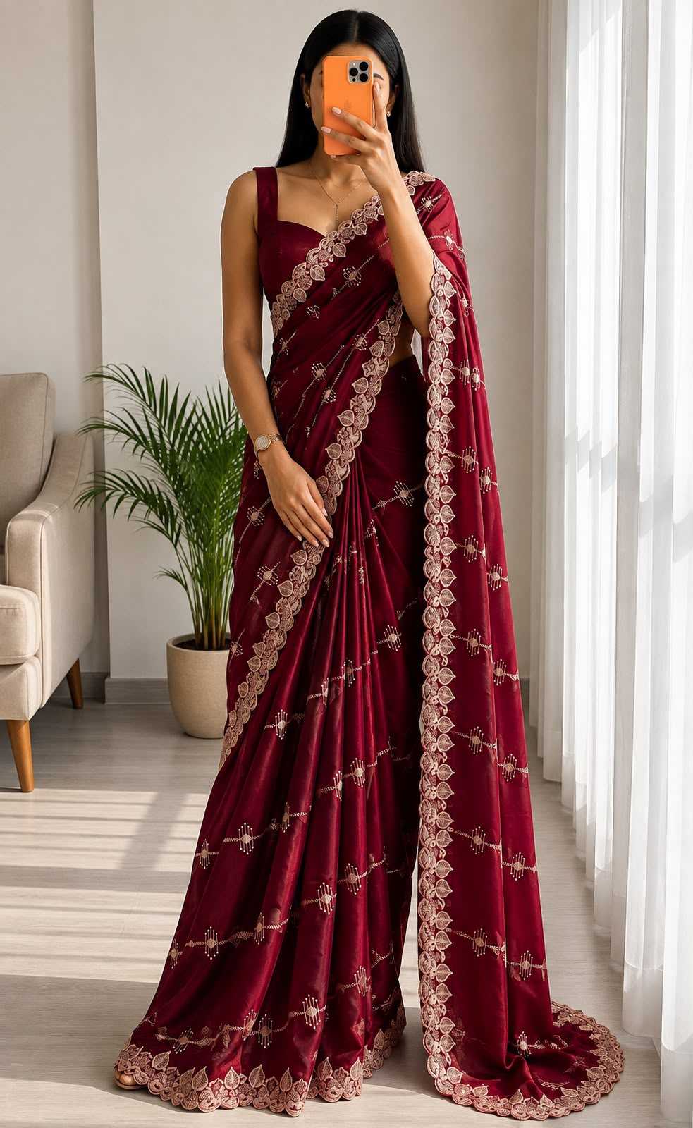 Jayanika Space Silk Zari Border Saree