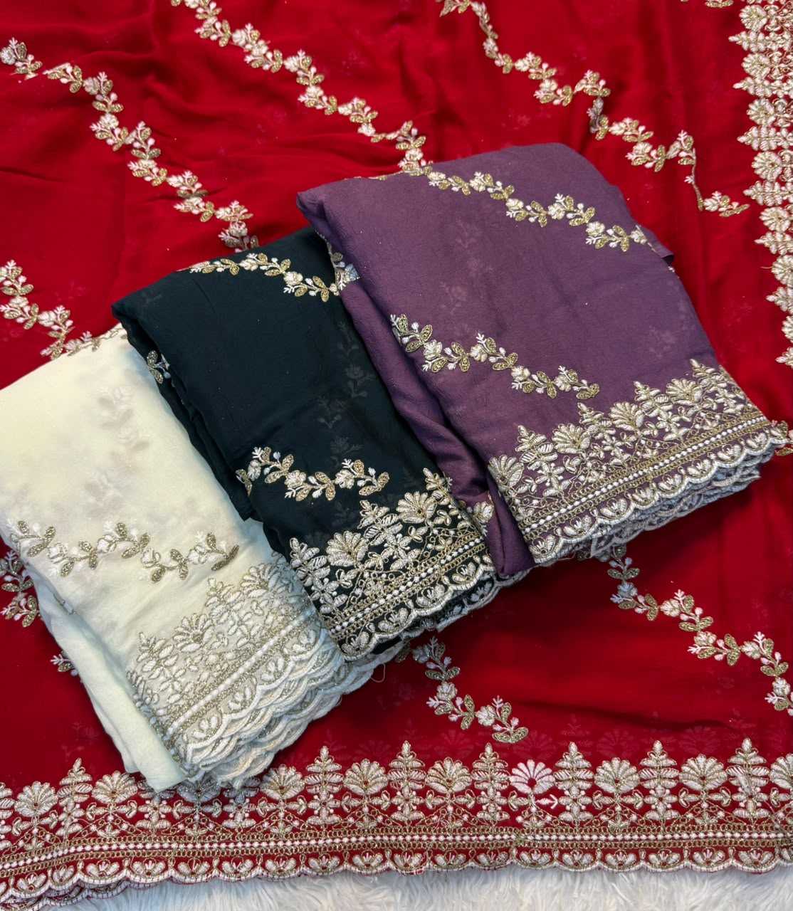 Crush Silk Designer Saree