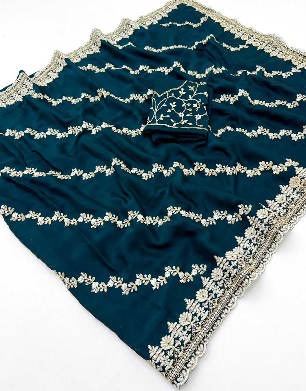 Crush Silk Designer Saree