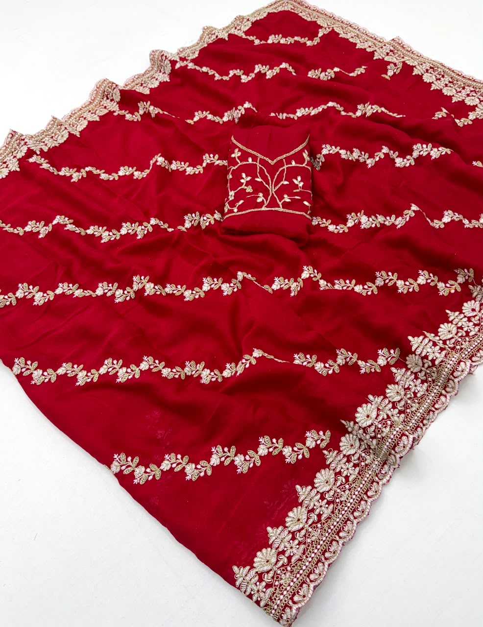 Crush Silk Designer Saree