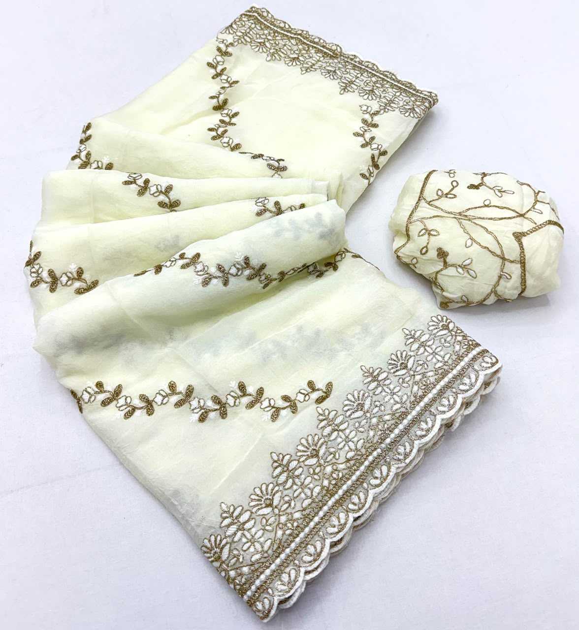 Crush Silk Designer Saree