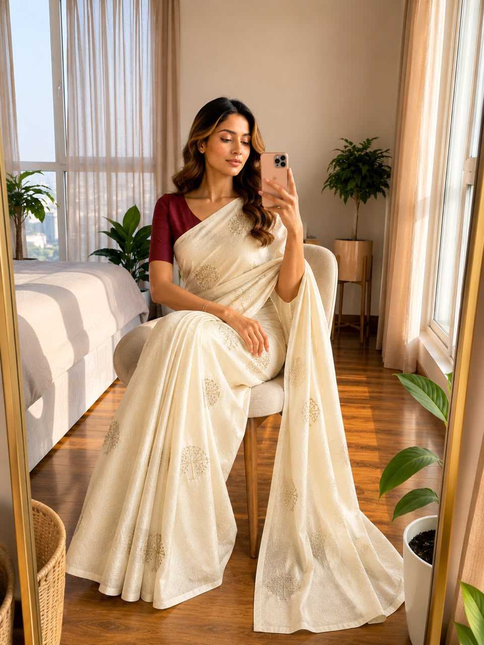 Space Silk Designer Saree