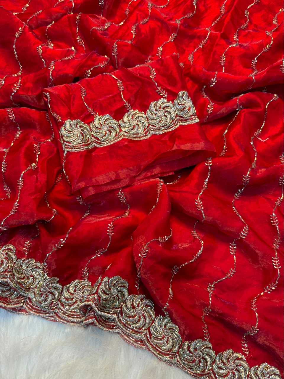 Space Silk Brocade Saree