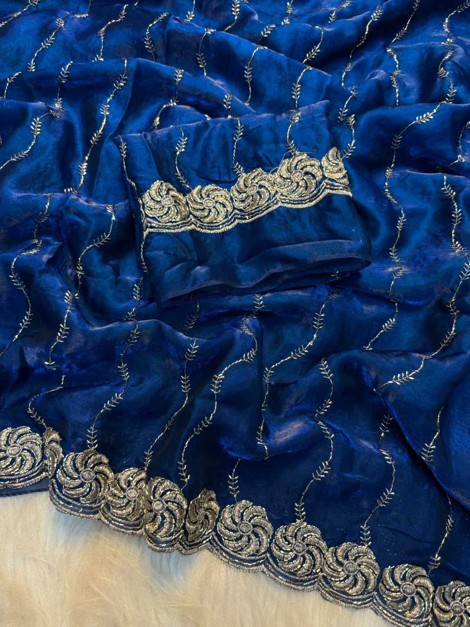 Space Silk Brocade Saree