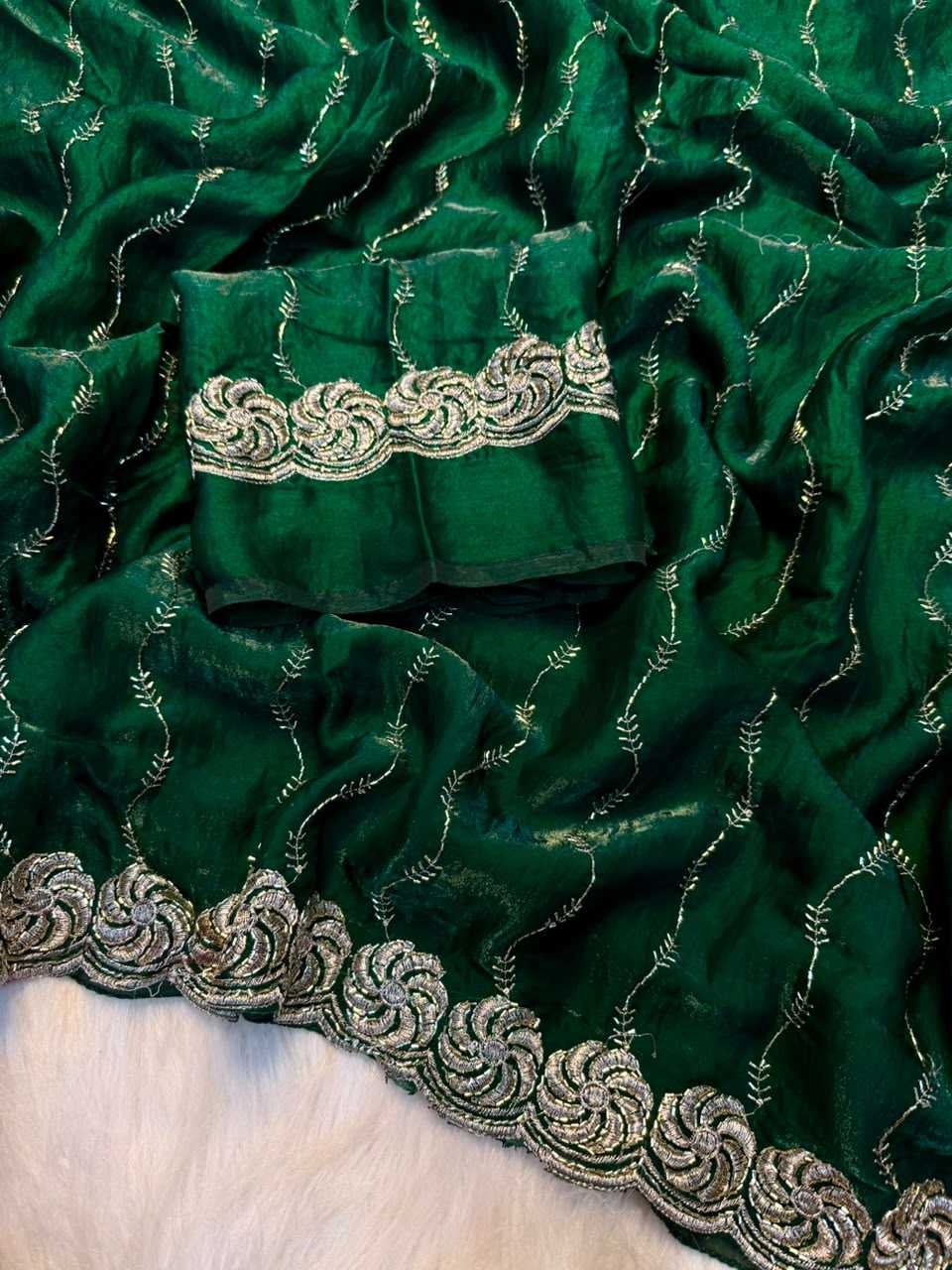 Space Silk Brocade Saree