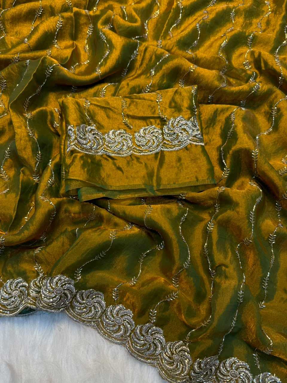 Space Silk Brocade Saree