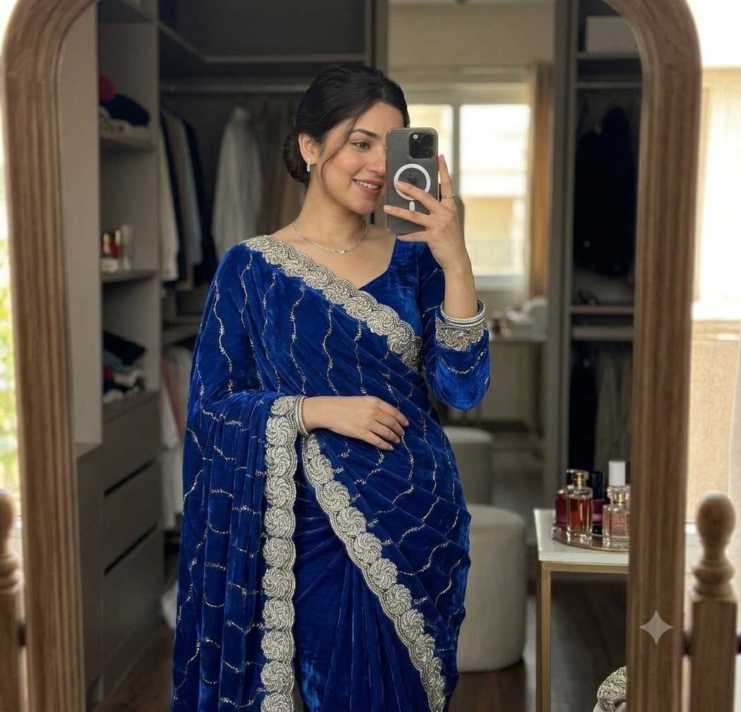 Space Silk Brocade Saree