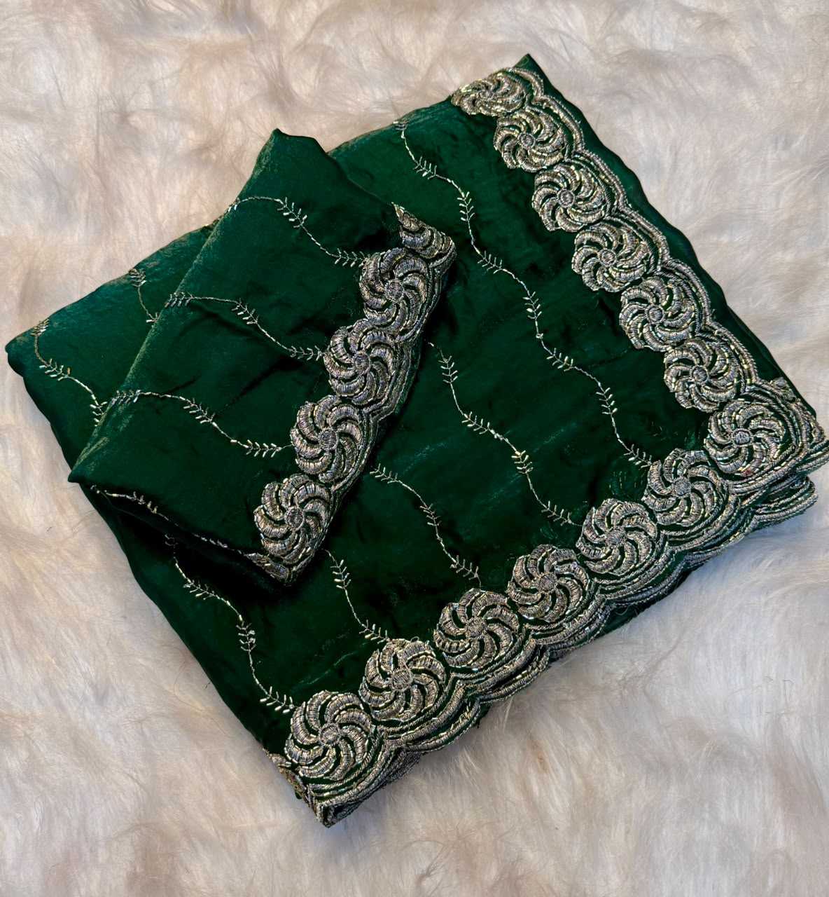 Space Silk Brocade Saree