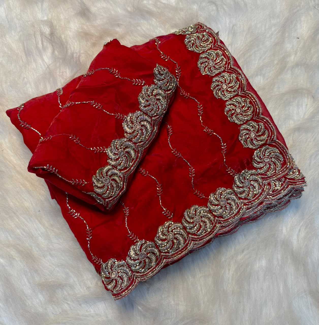 Space Silk Brocade Saree