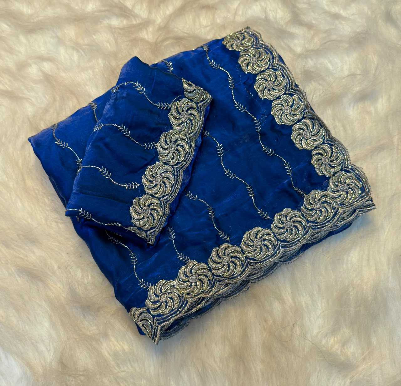 Space Silk Brocade Saree
