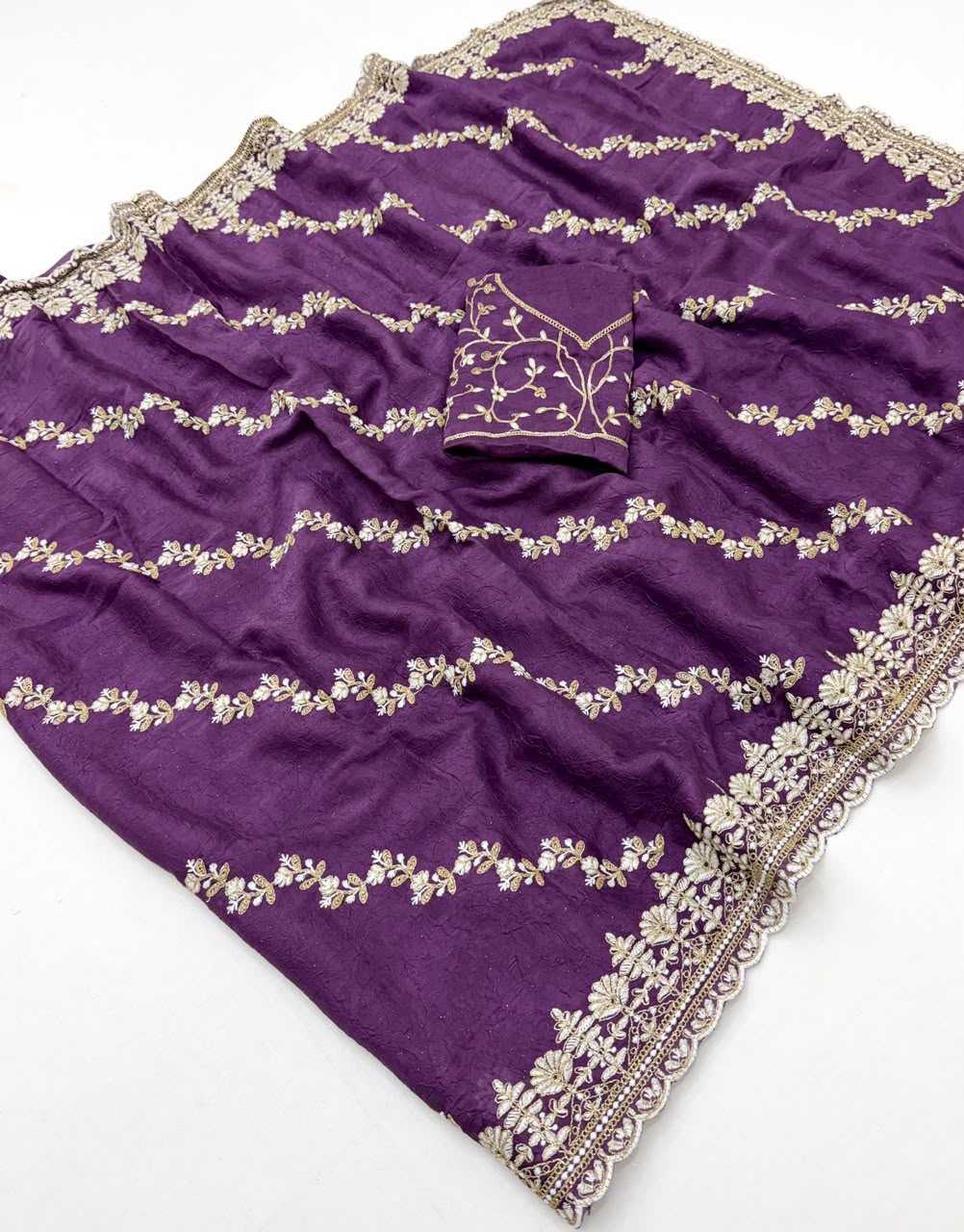 Crush Silk Designer Saree