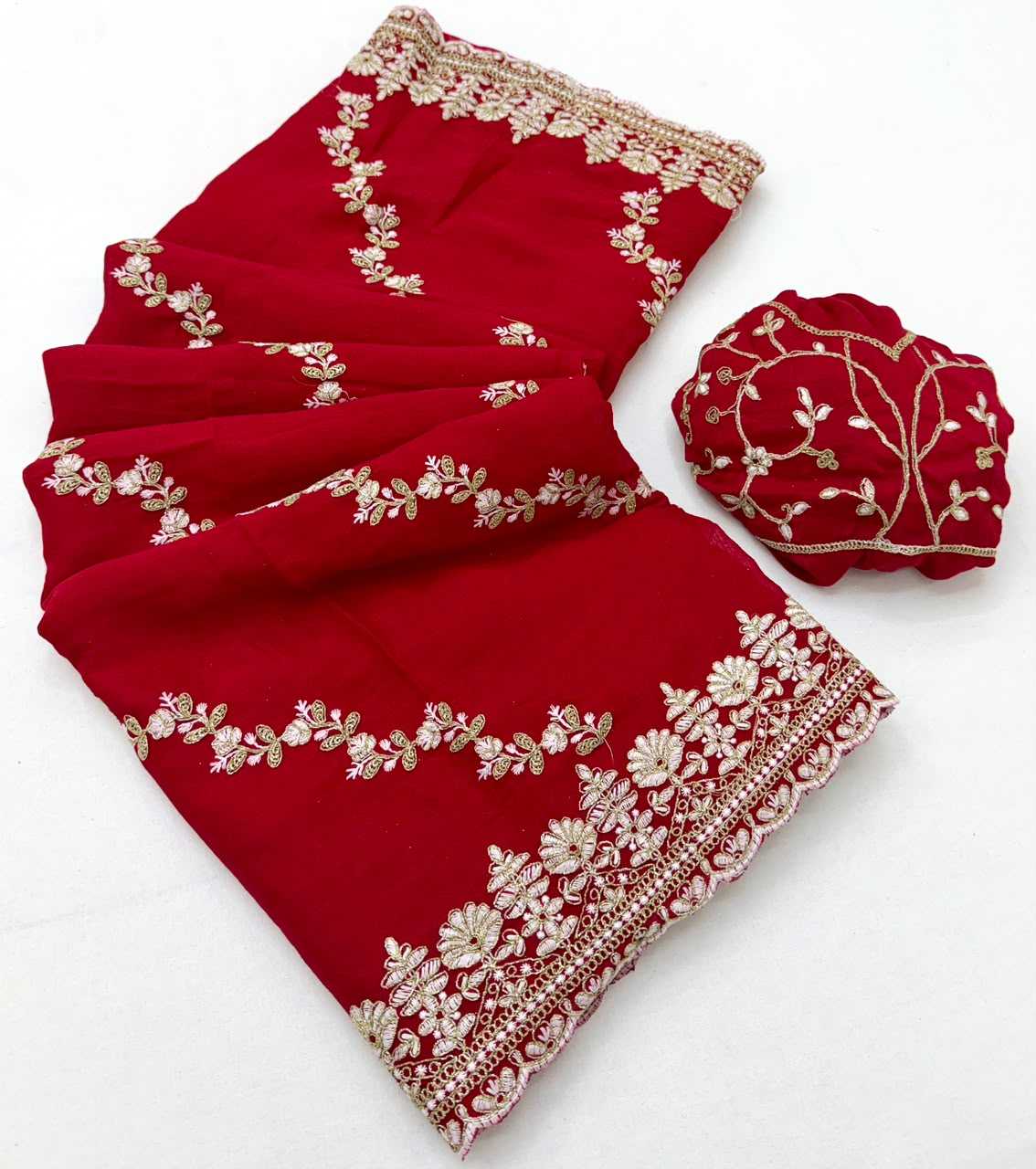 Crush Silk Designer Saree