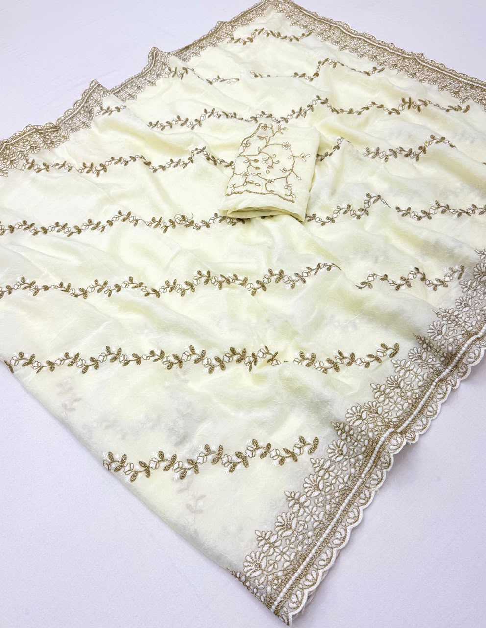 Crush Silk Designer Saree