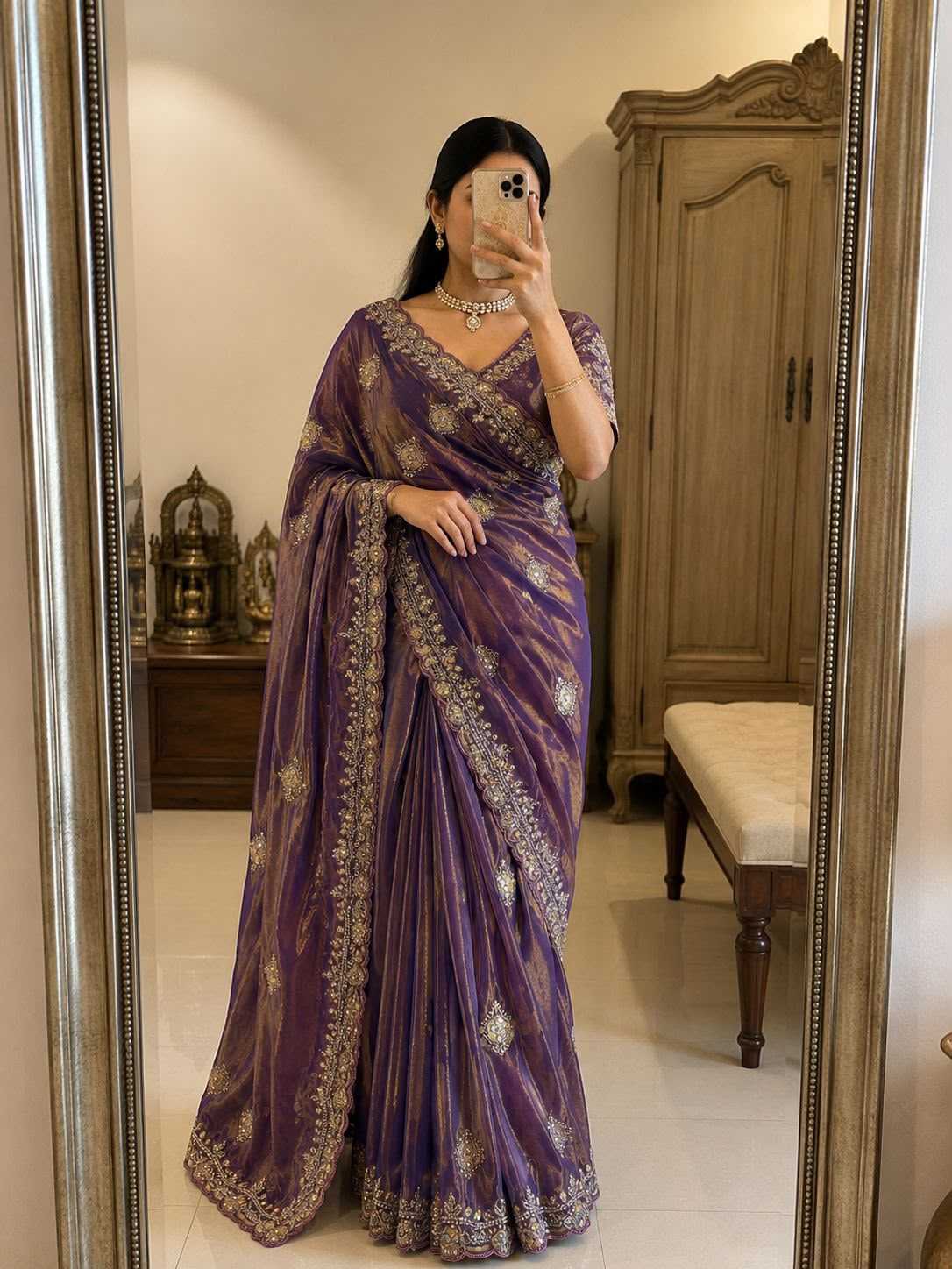 Space Silk Designer Saree