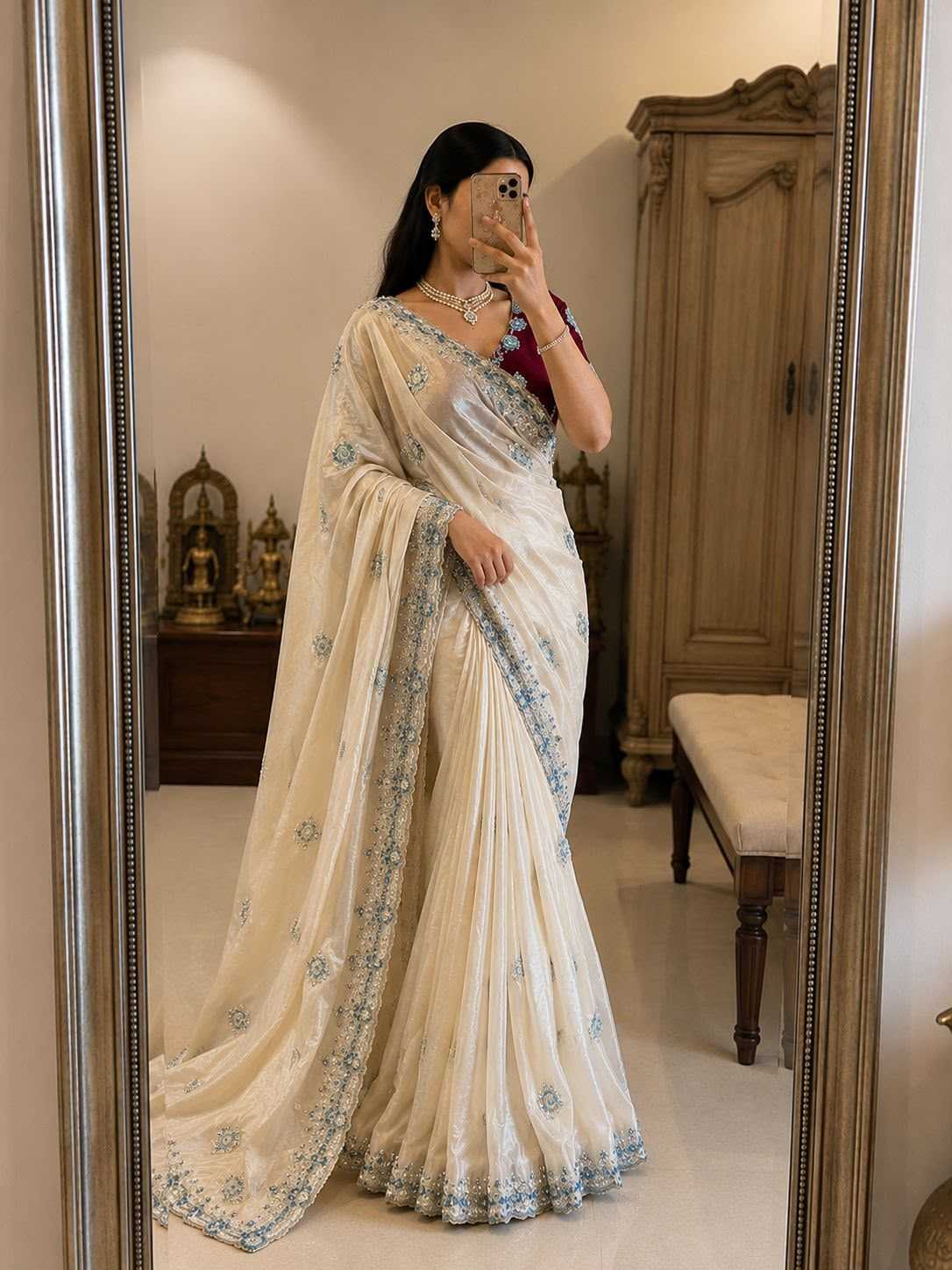 Space Silk Designer Saree