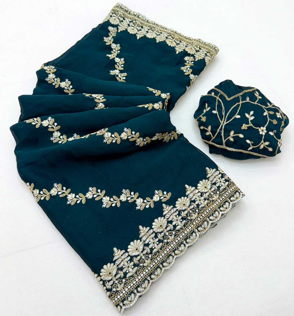 Crush Silk Designer Saree