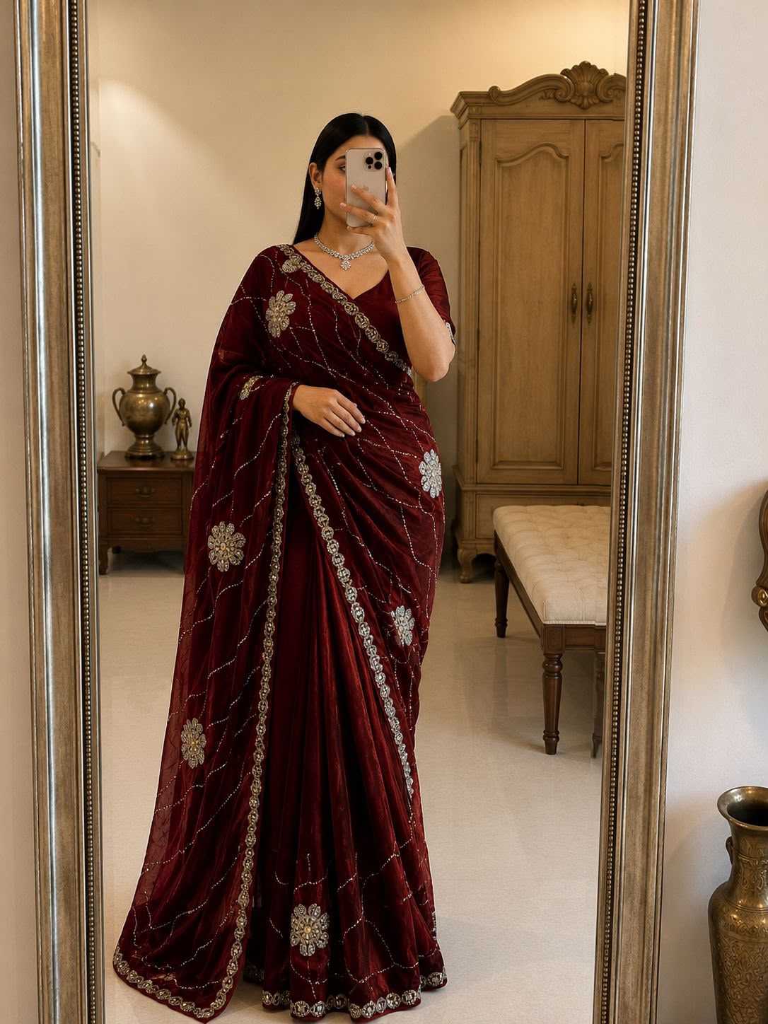 Space Silk Traditional Saree