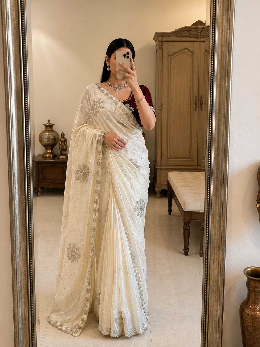 Space Silk Traditional Saree