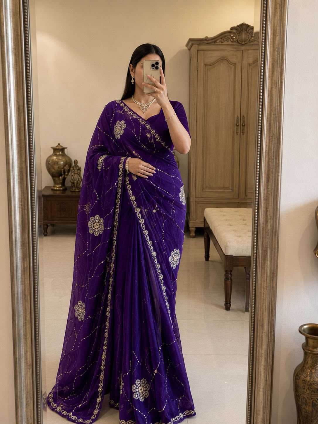 Space Silk Traditional Saree