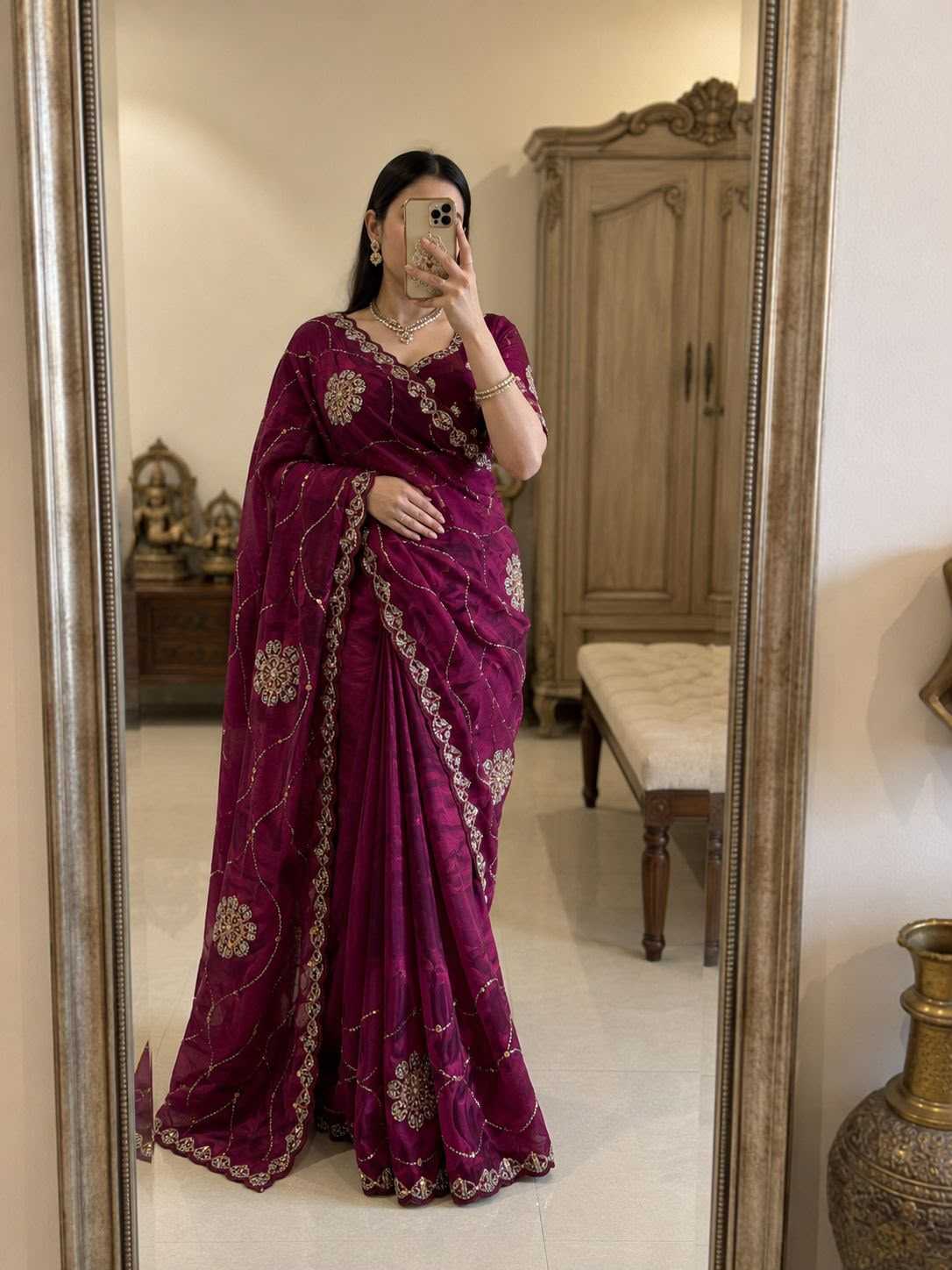 Space Silk Traditional Saree