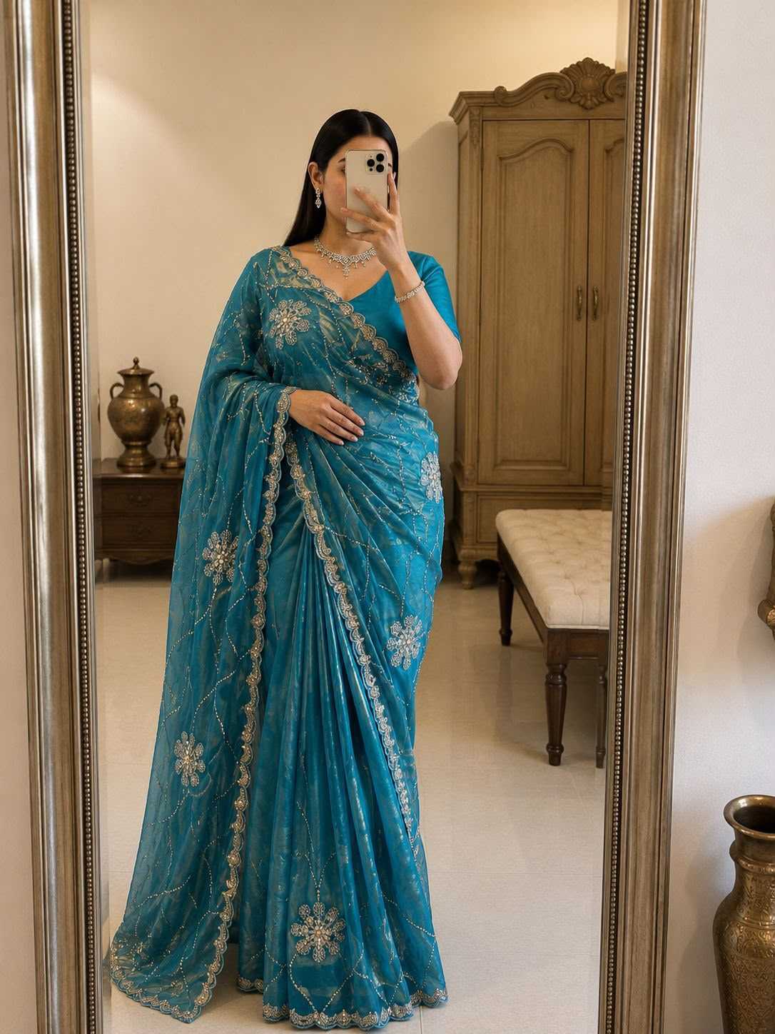 Space Silk Traditional Saree