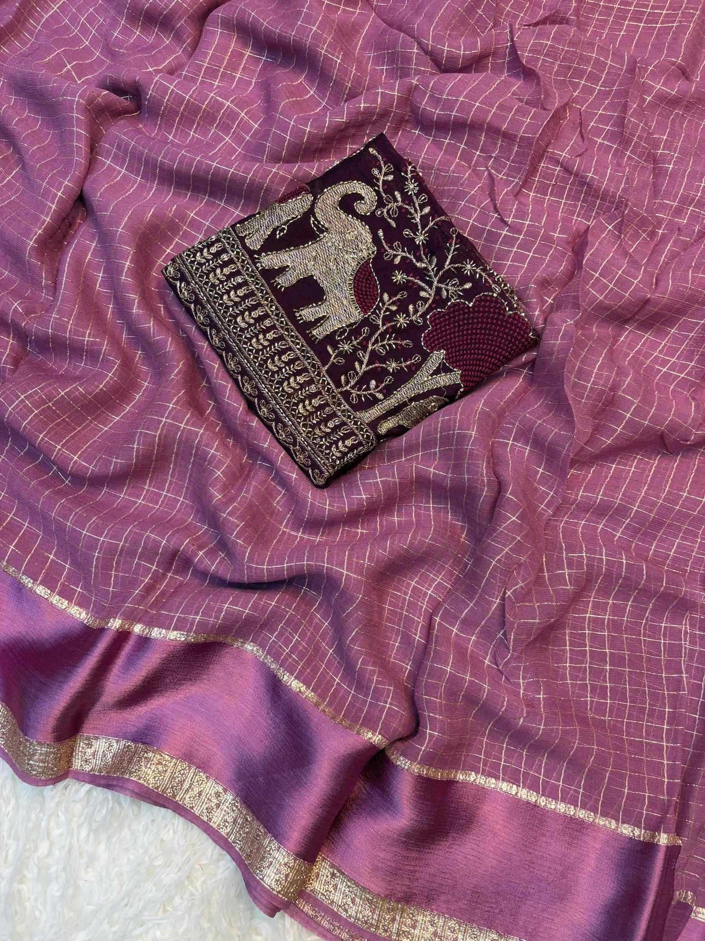Pure Viscos Designer Saree