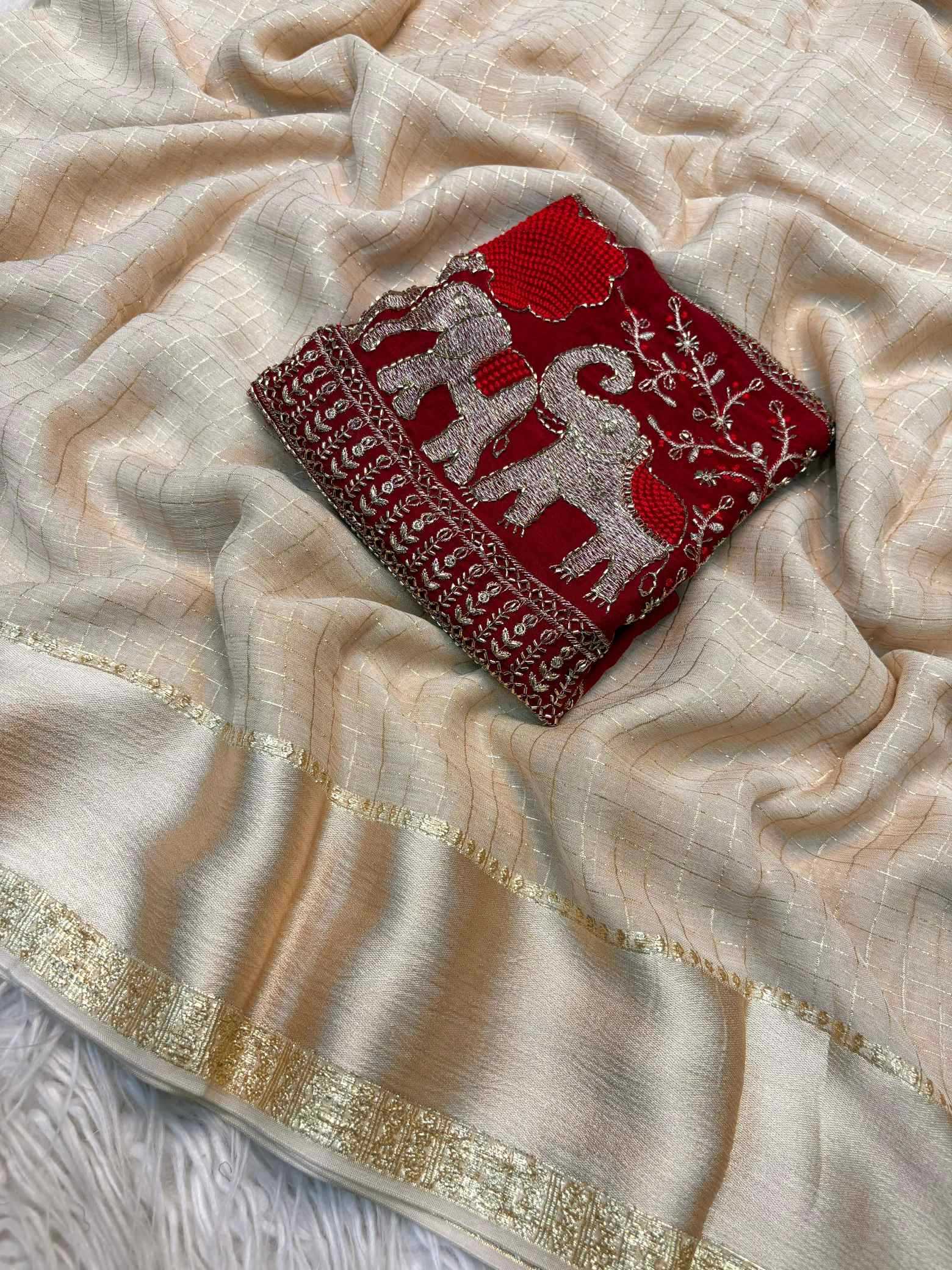 Pure Viscos Designer Saree