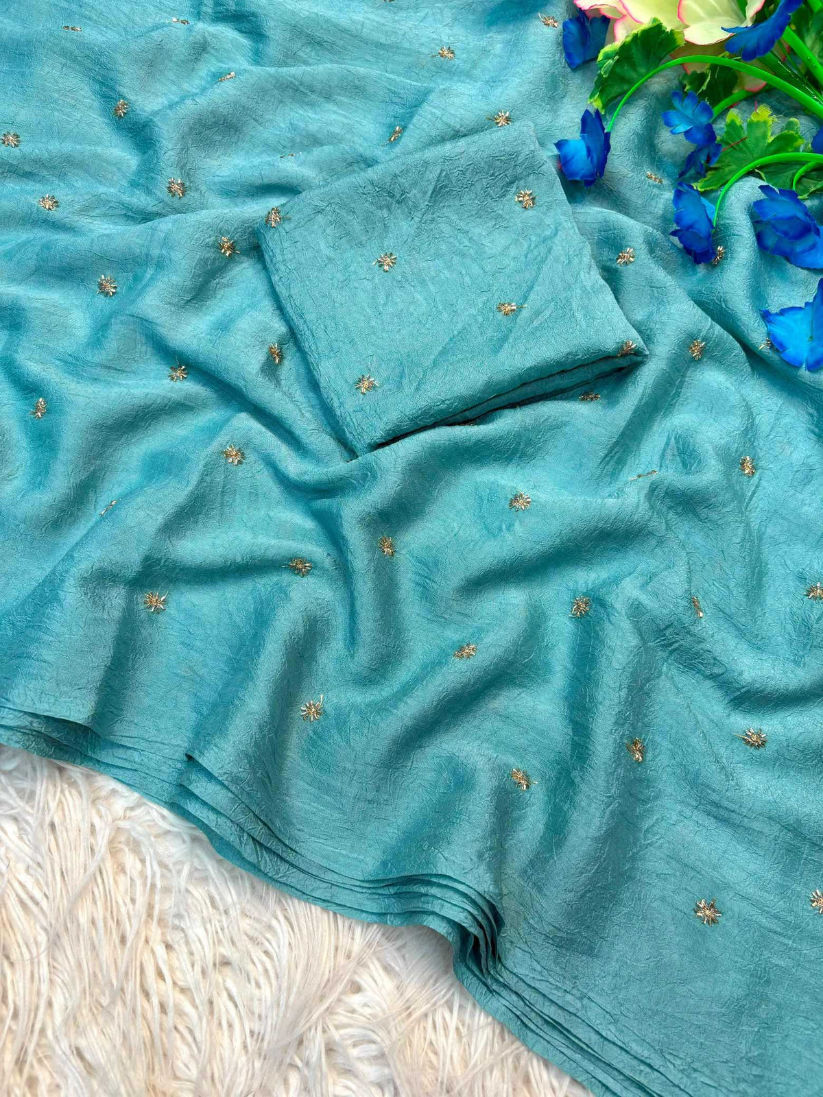 Soft Cursh Designer Saree