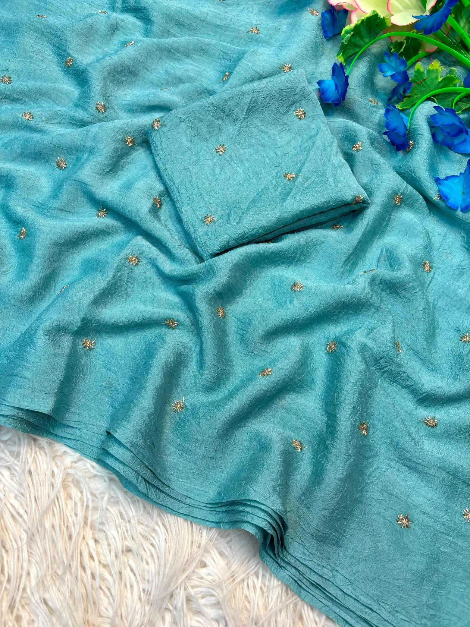 Soft Cursh Designer Saree