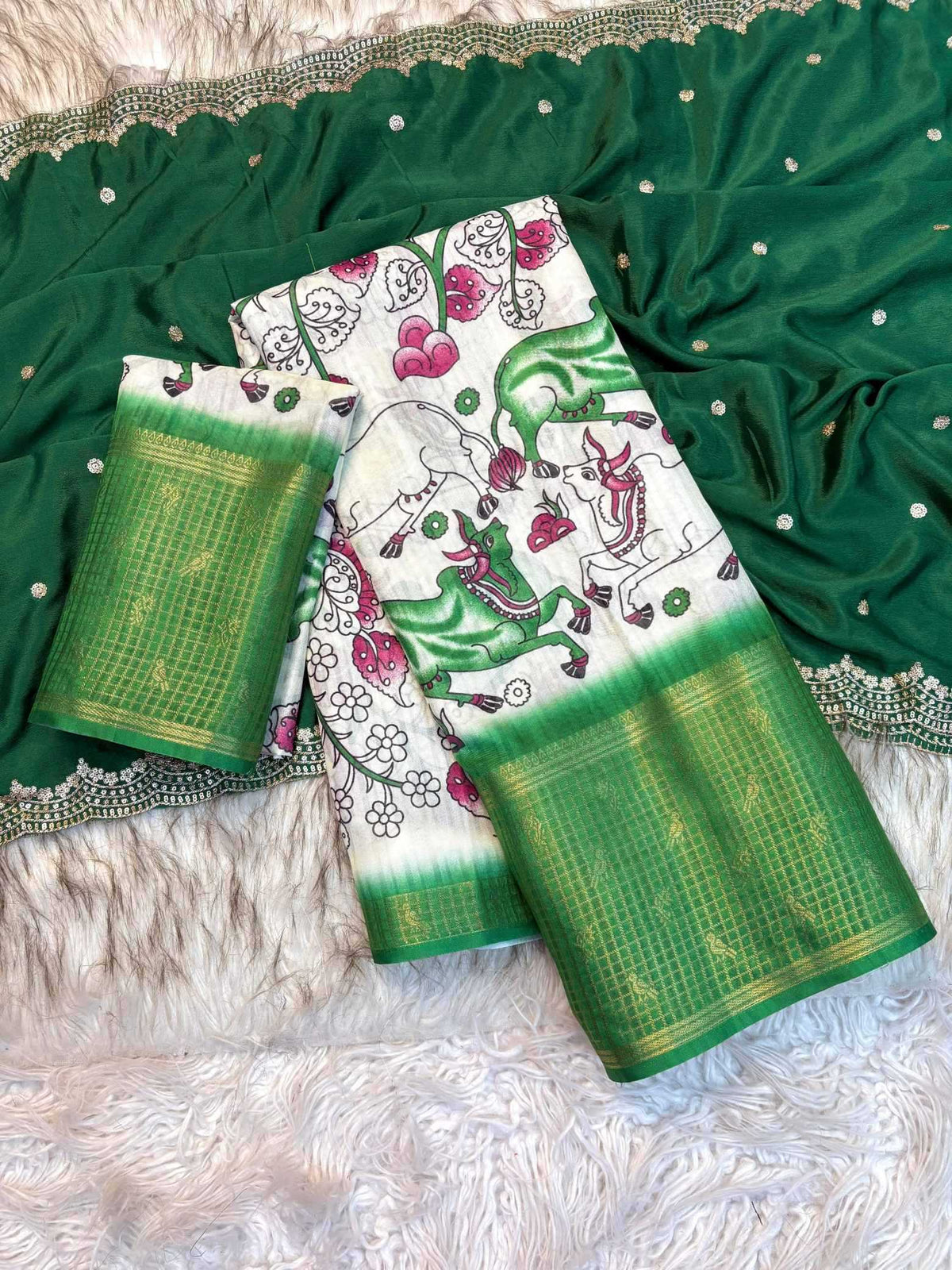 Damayanti Tussar Silk Printed Saree