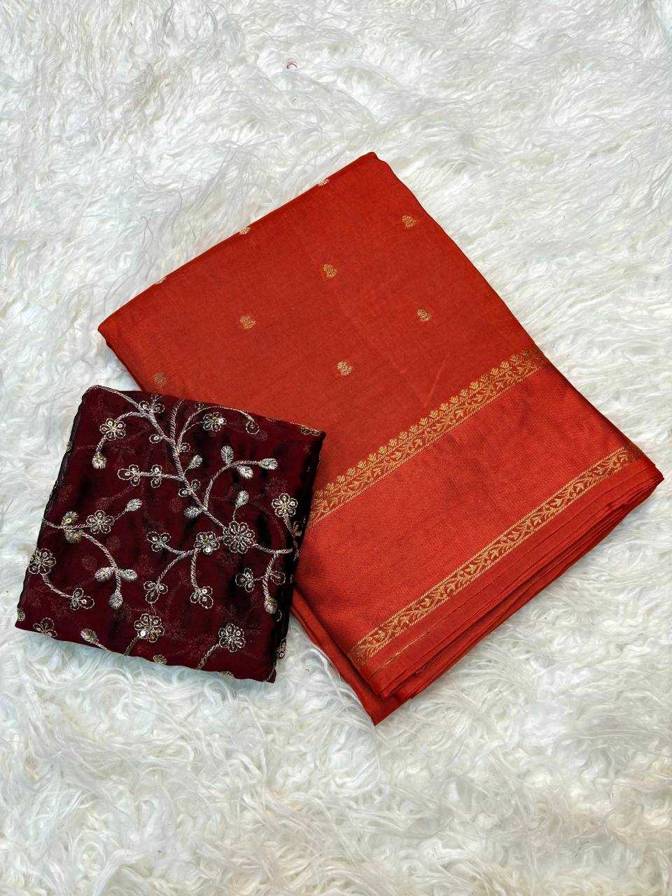 Russian Silk Jacquard Saree