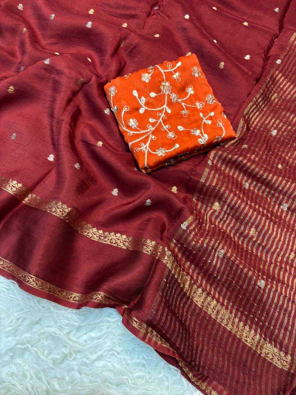 Russian Silk Jacquard Saree