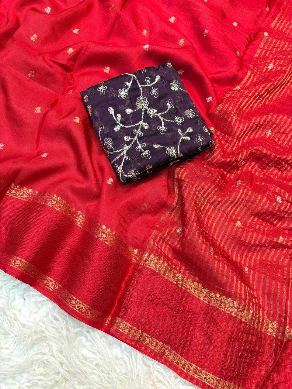Russian Silk Jacquard Saree