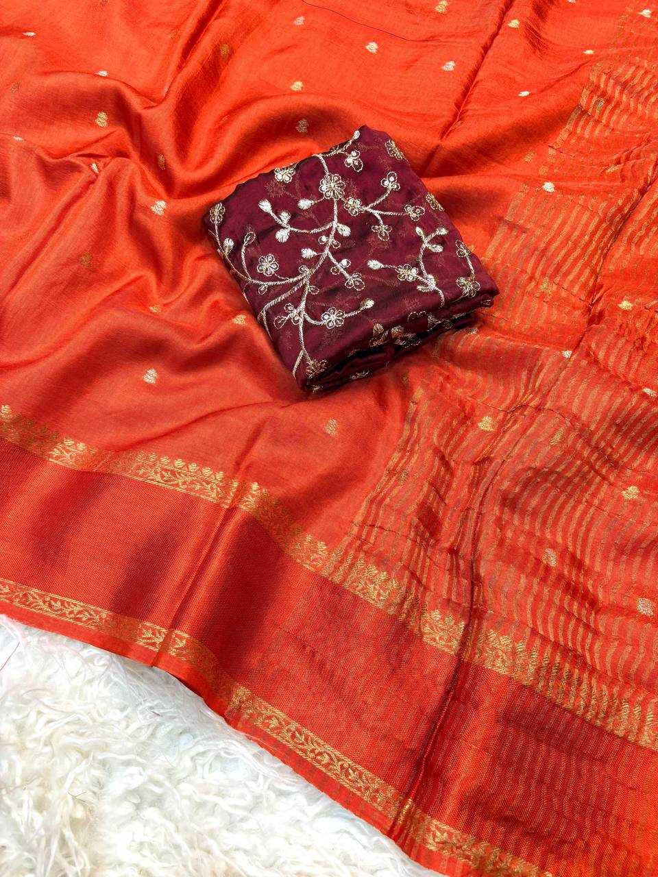 Russian Silk Jacquard Saree