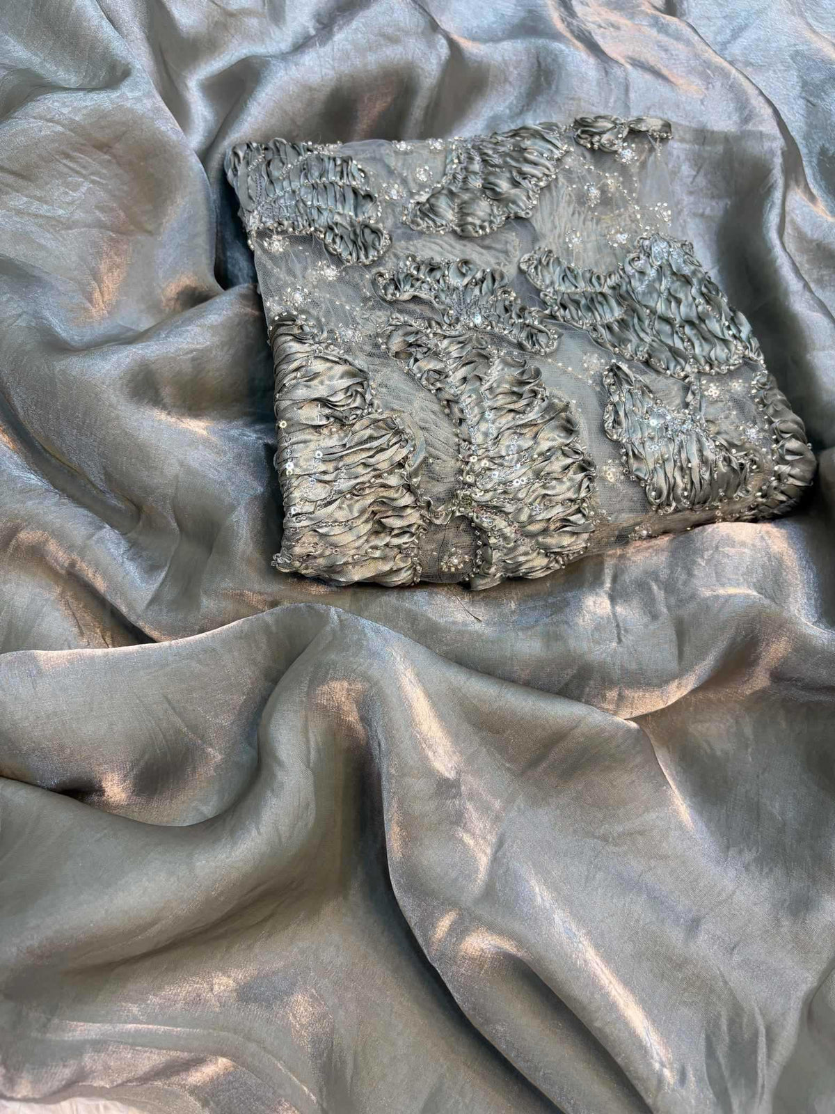 Dusty Mint Fancy Designer Saree