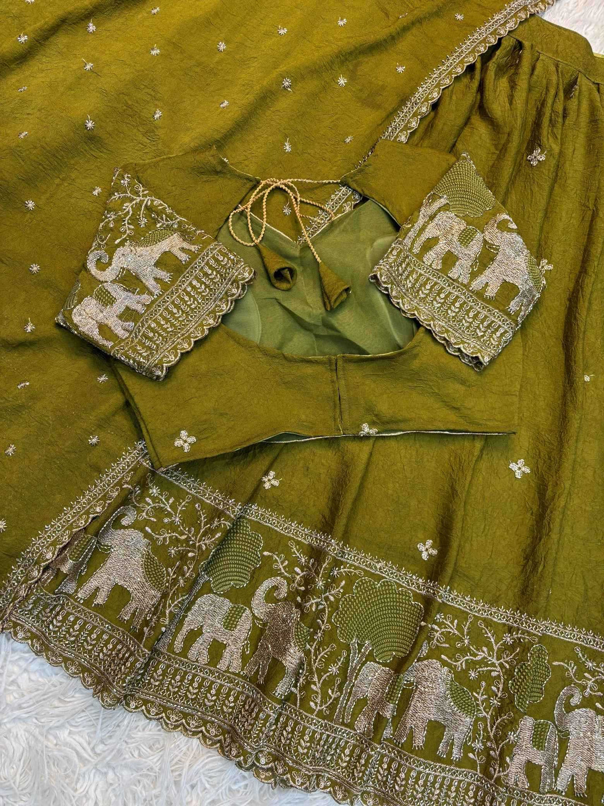 Elephant Half Crunchi Designer Lehenga