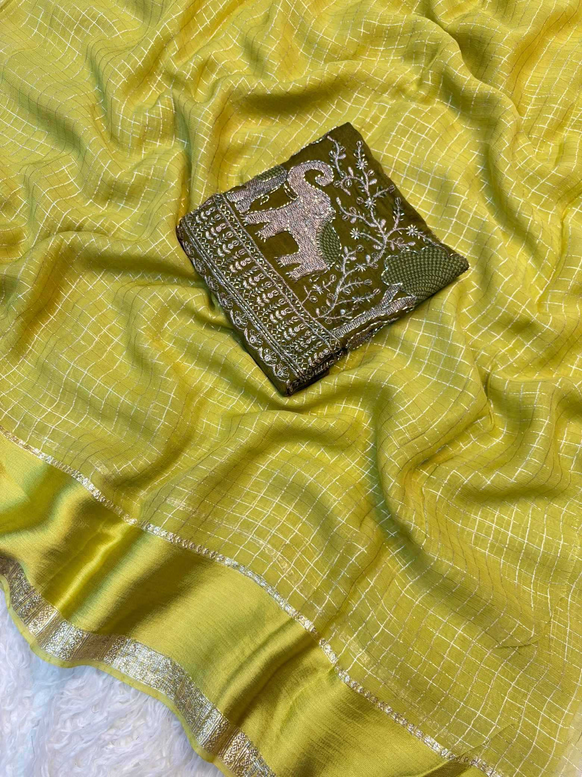 Epic Chex Pure Viscos Designer Saree
