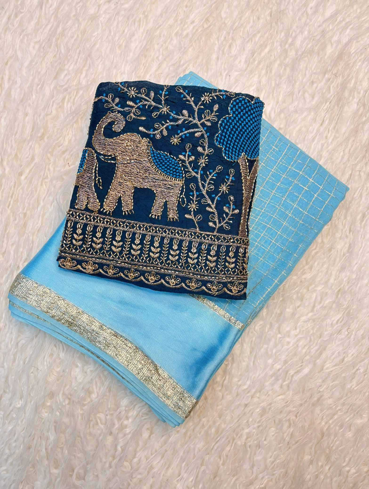 Epic Chex Pure Viscos Designer Saree