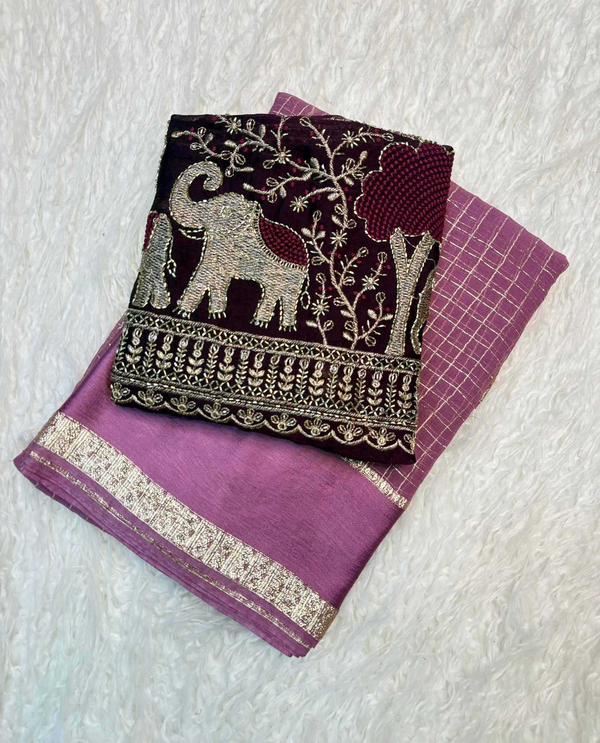 Epic Chex Pure Viscos Designer Saree