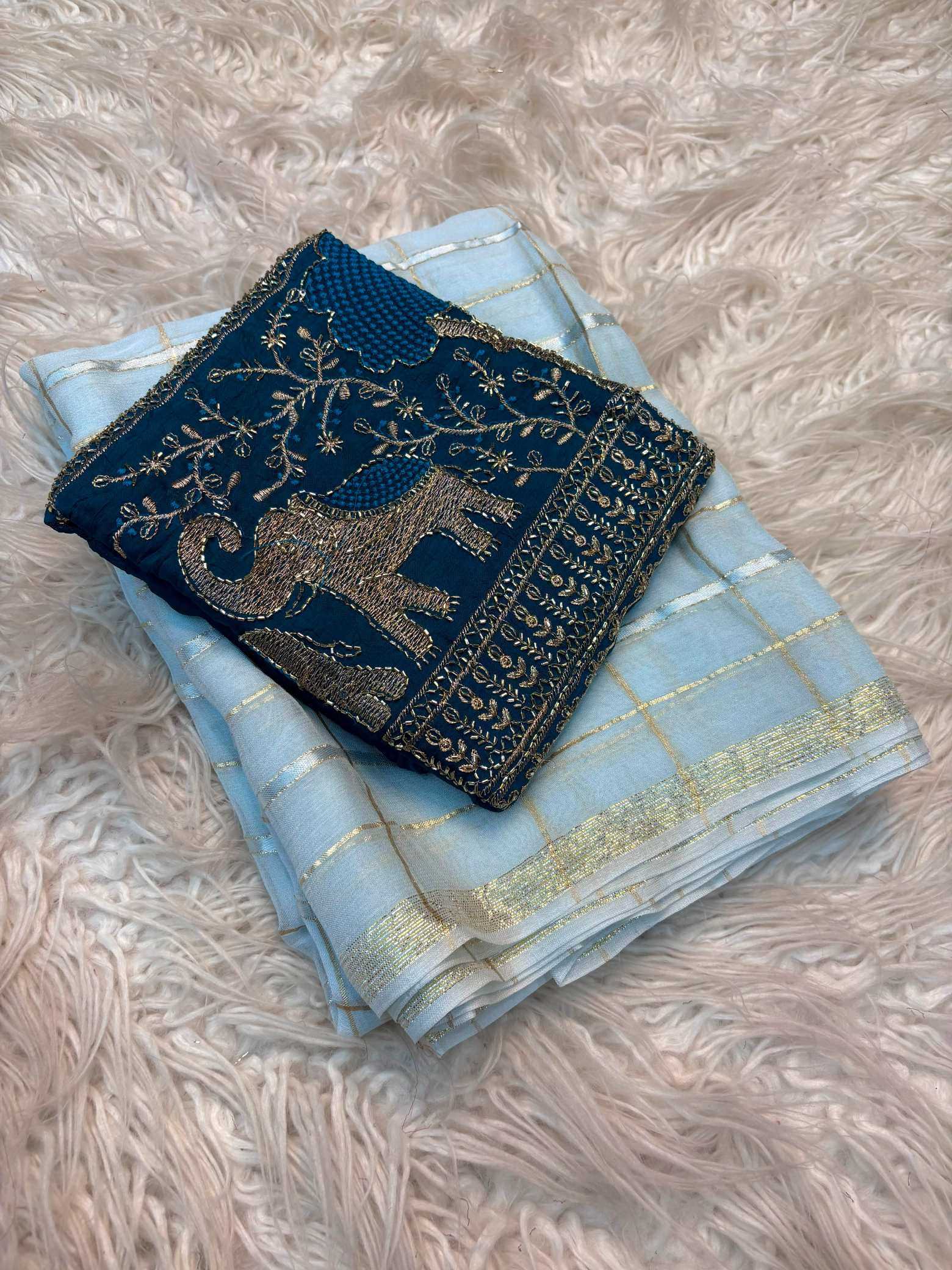 Pure Viscos Designer Saree