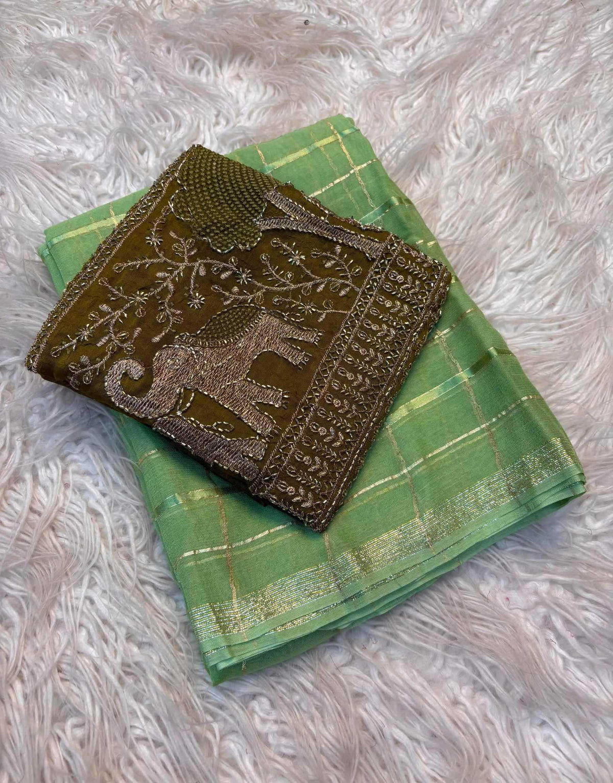 Epic Chex Pure Viscos Designer Saree