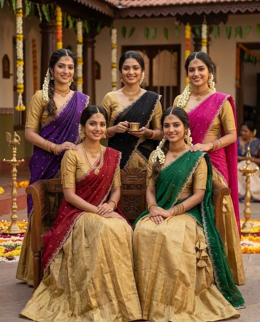 Golden Kanchipuram Banarasi Soft Silk Traditional Lehenga