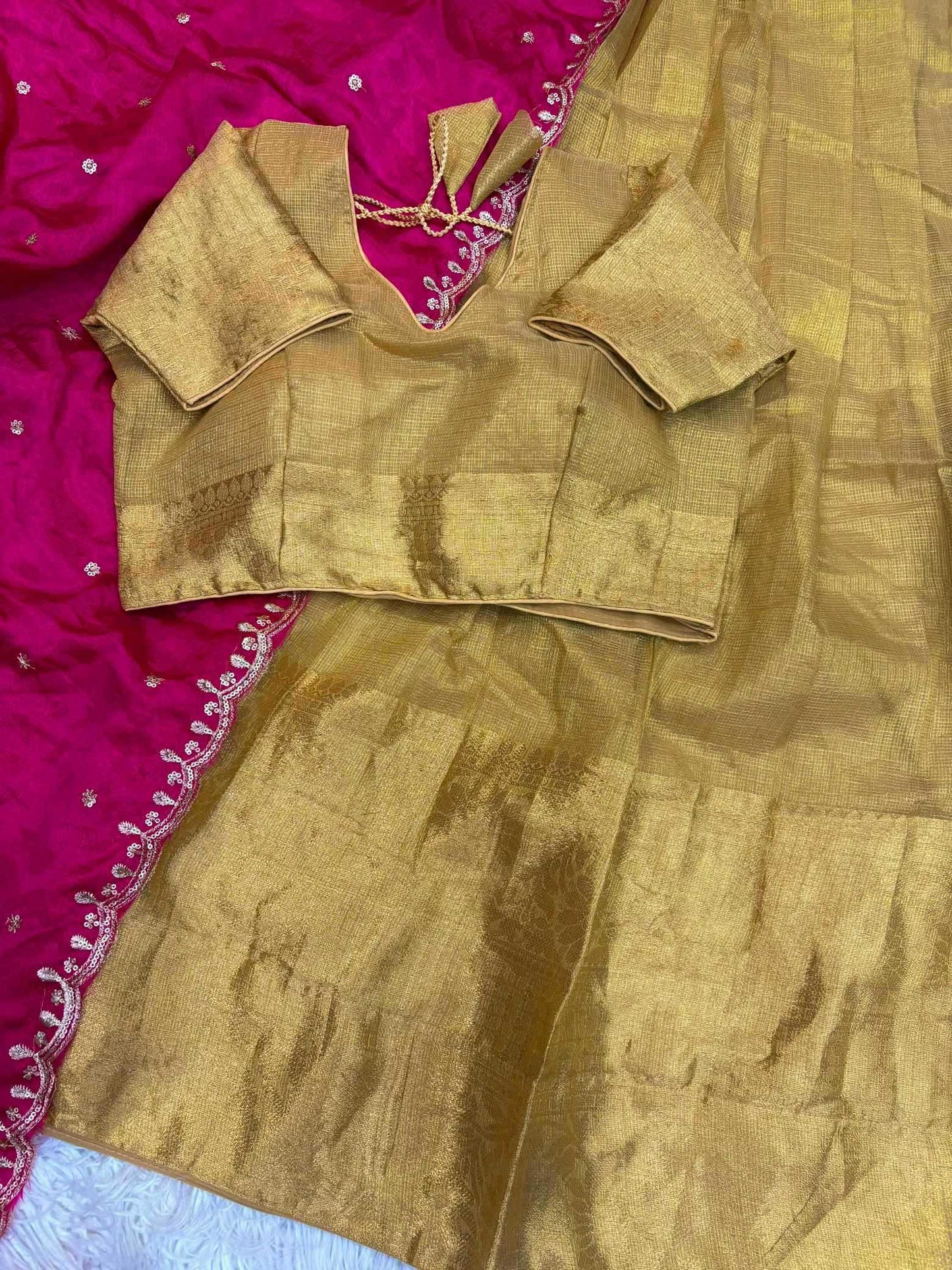 Tissue Silk Designer Lehenga