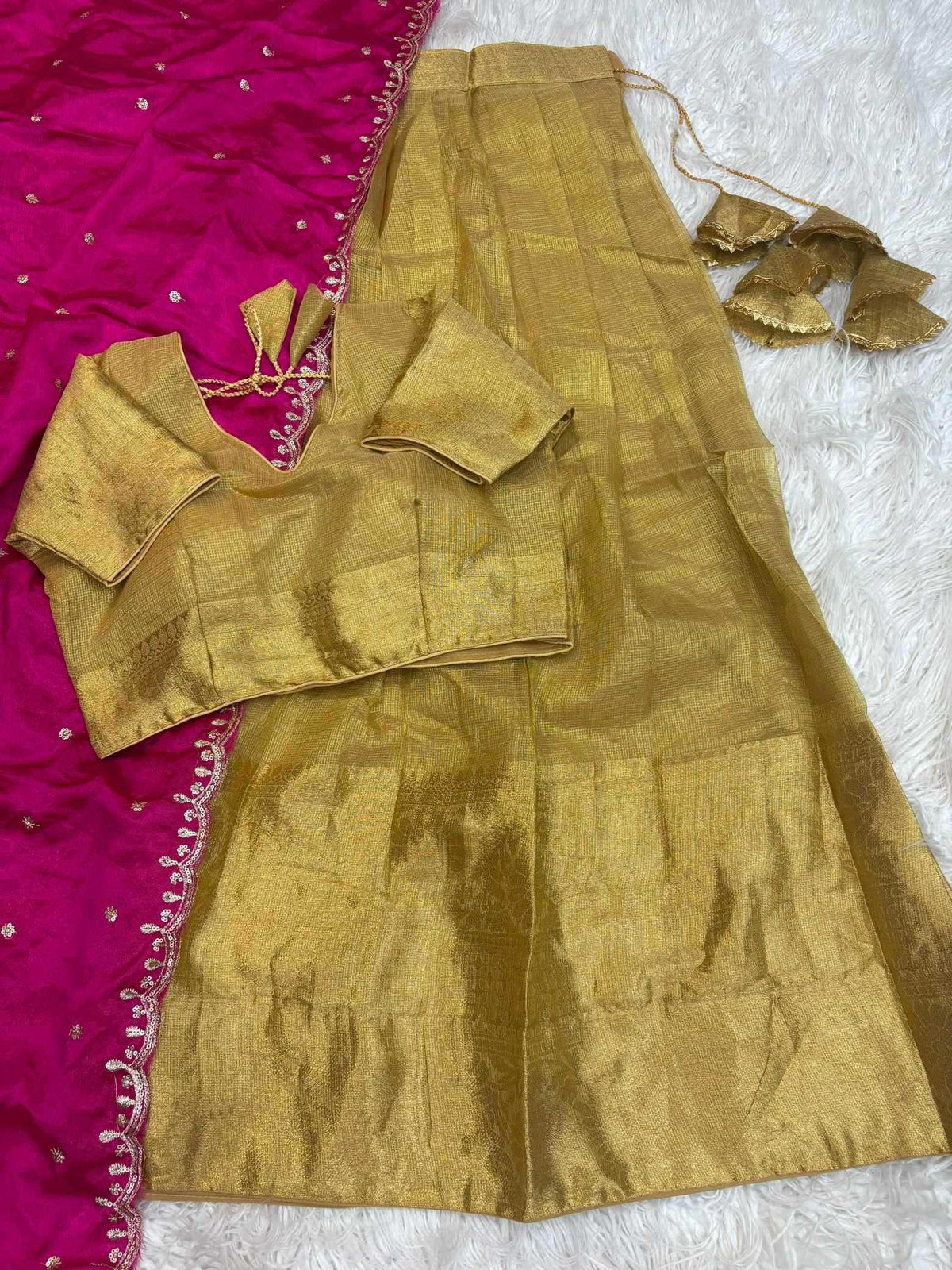 Tissue Silk Designer Lehenga