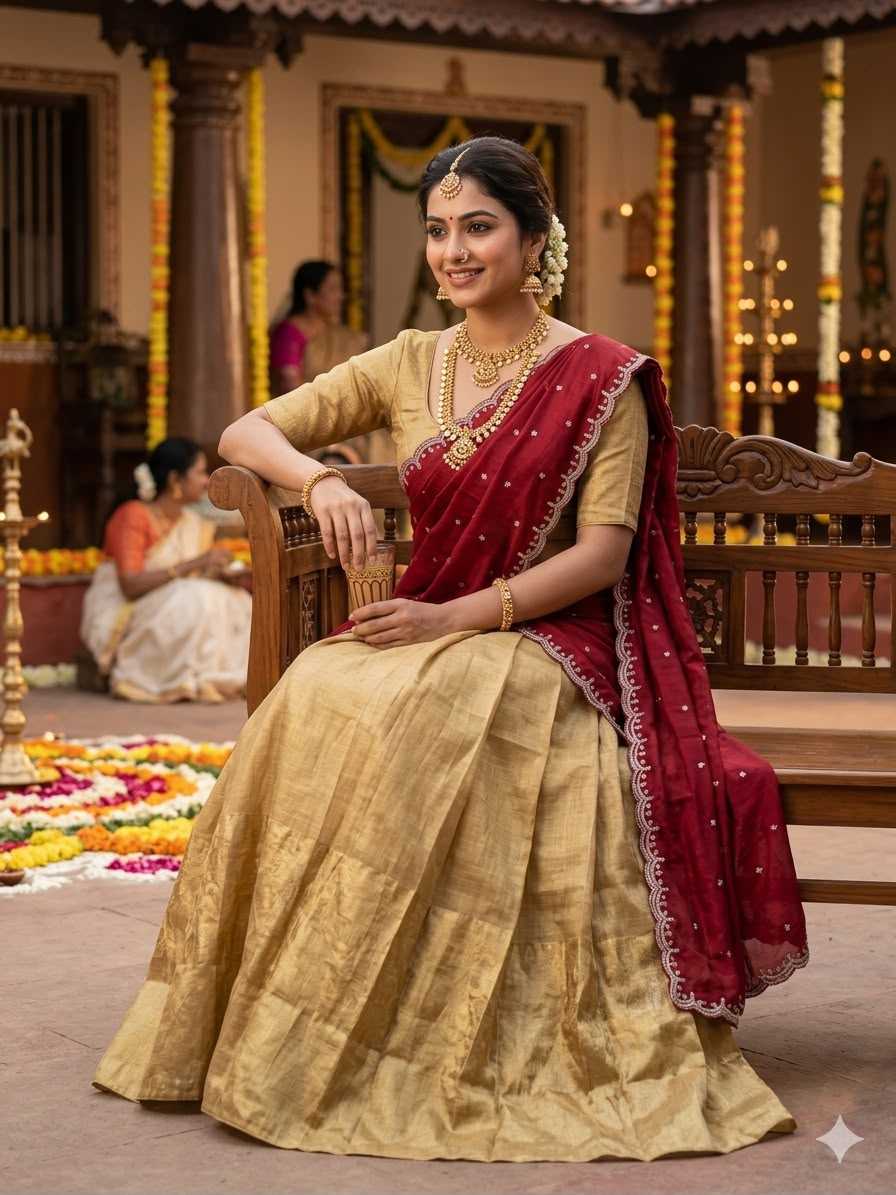 Tissue Silk Designer Lehenga
