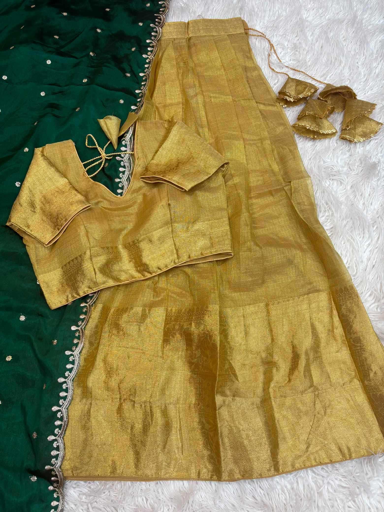 Tissue Silk Designer Lehenga