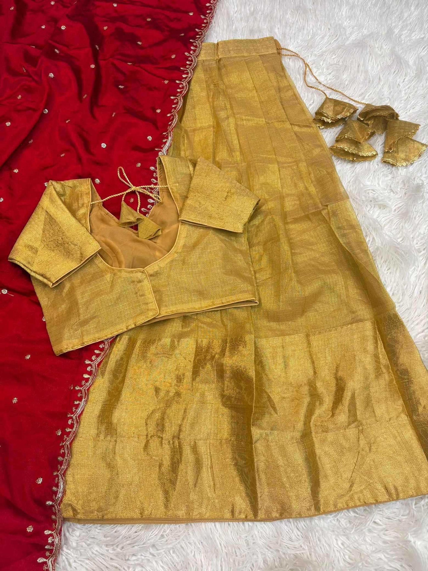 Tissue Silk Designer Lehenga